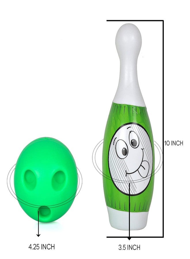 DECODAZZ Bowling Game for Kids 6 Pin 2 Balls Bowling Set for Kids Games Indoor Outdoor Play for Boys Girls (Green) - Image 3